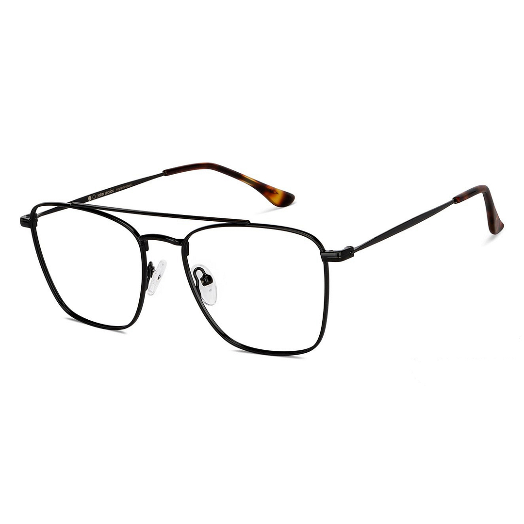 John Jacobs Black Full Rim Square left side