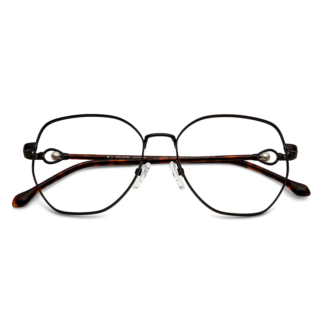 John Jacobs Online Black Full Rim Square left side