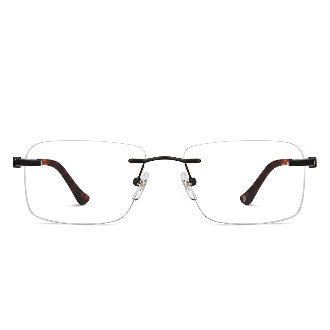 John Jacobs Online Black Rimless Rectangle left side