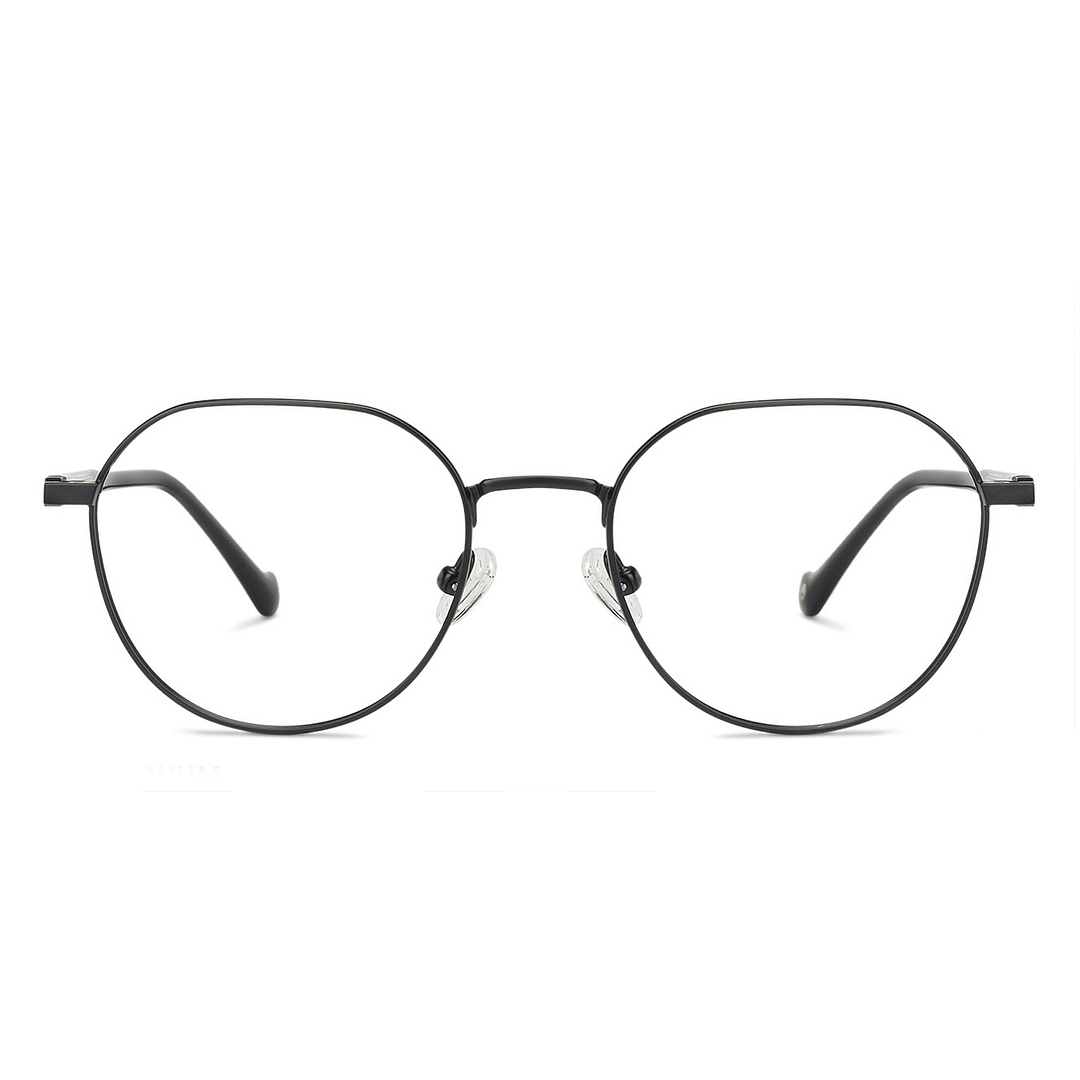 John Jacobs Online Black Full Rim Hexagonal left side