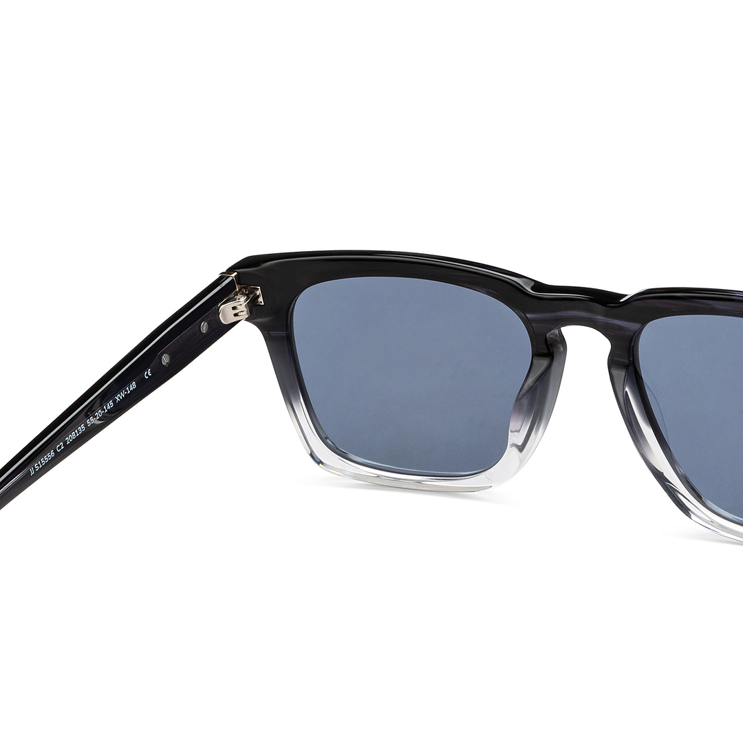 John Jacobs Black Transparent Full Rim Square right side