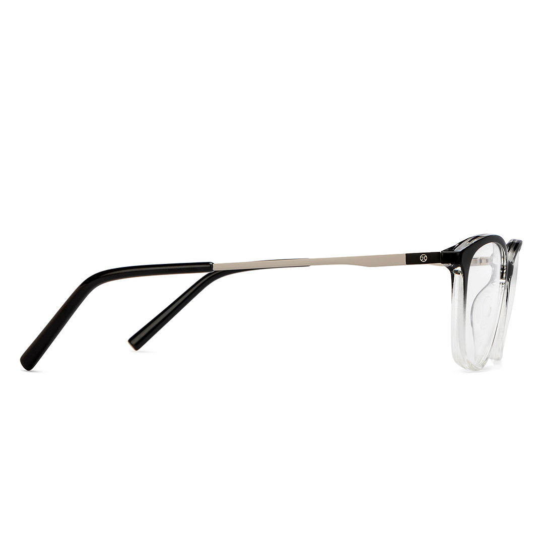 John Jacobs Online Black Transparent Full Rim Rectangle left side