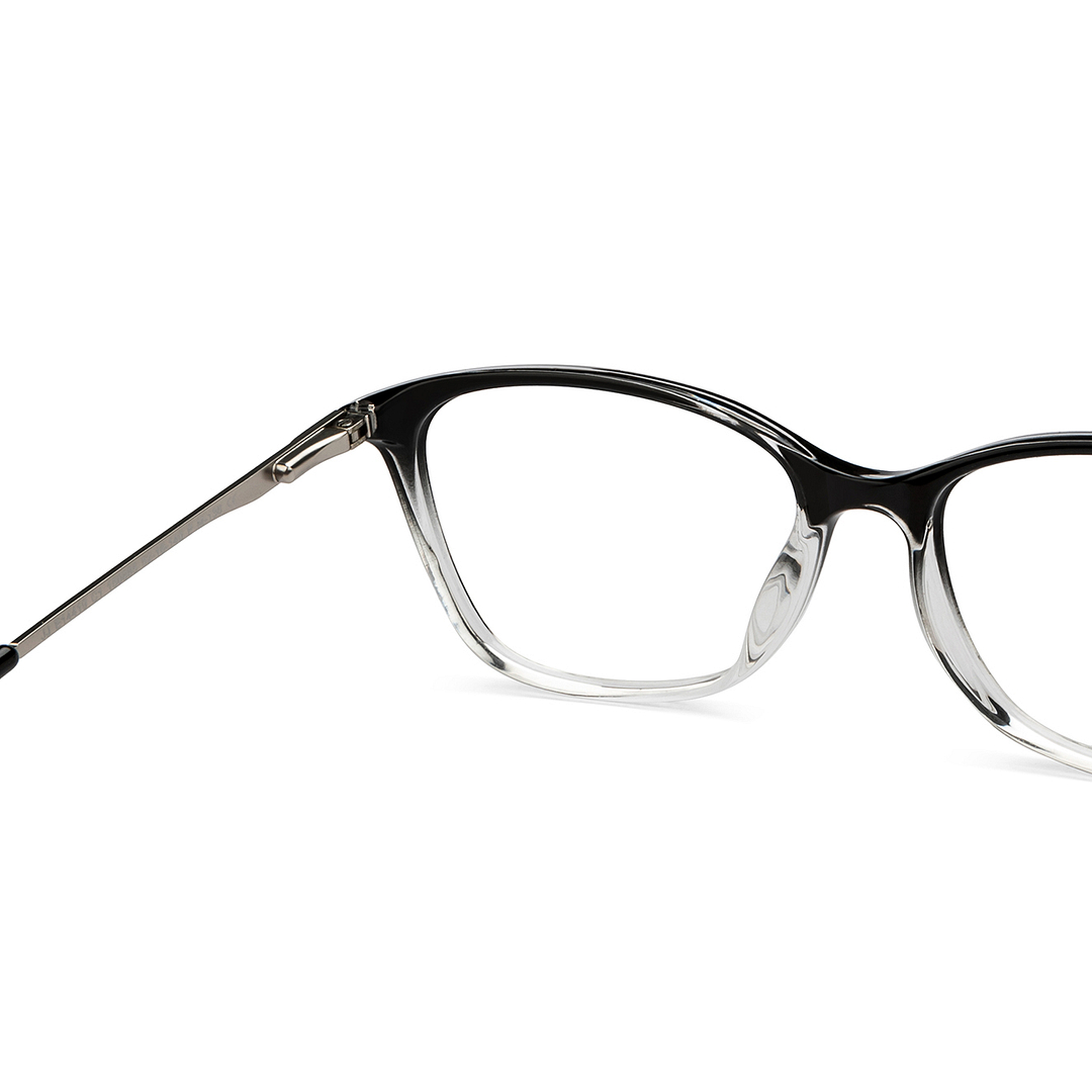 John Jacobs Online Black Transparent Full Rim Rectangle right side