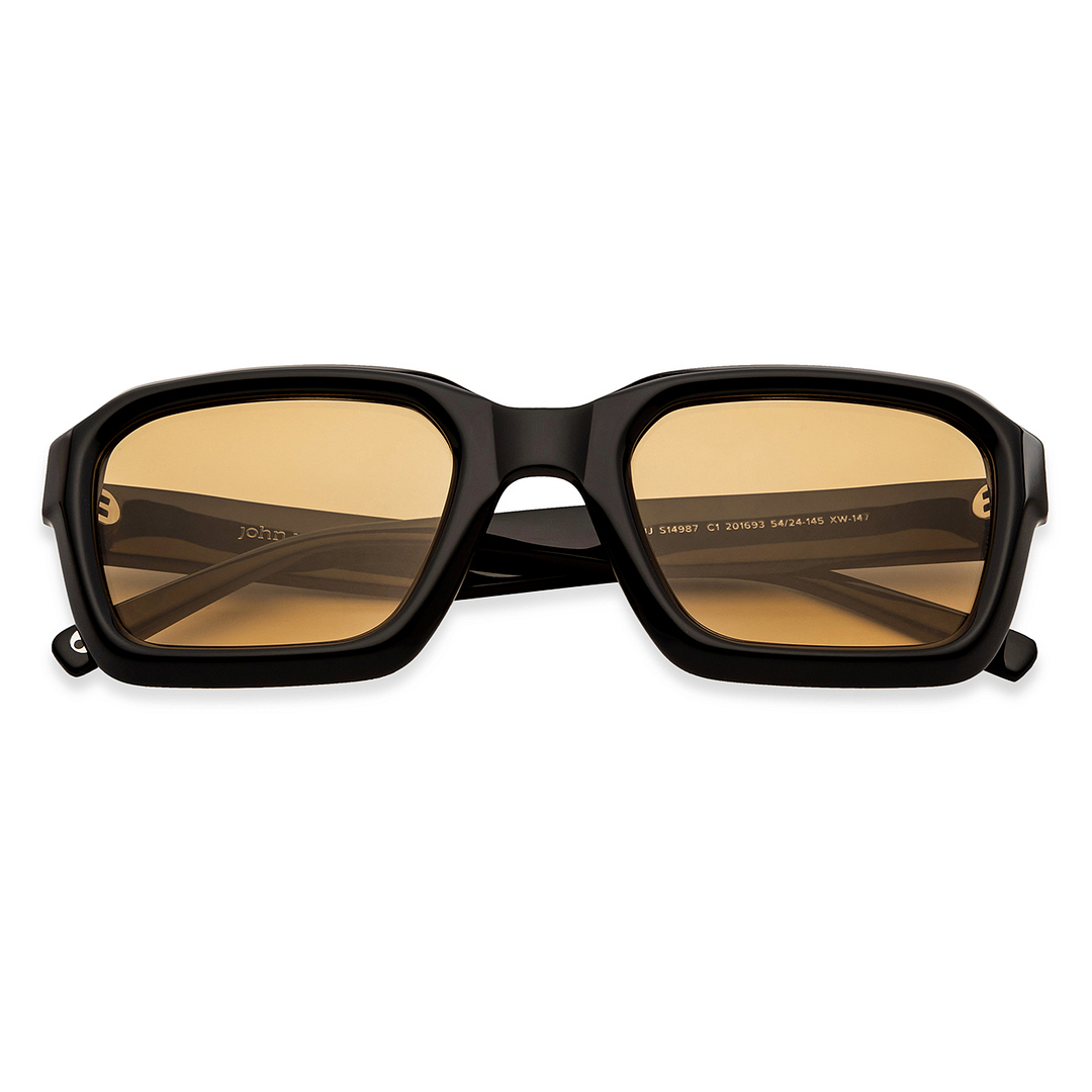 John Jacobs Black Full Rim Square left side