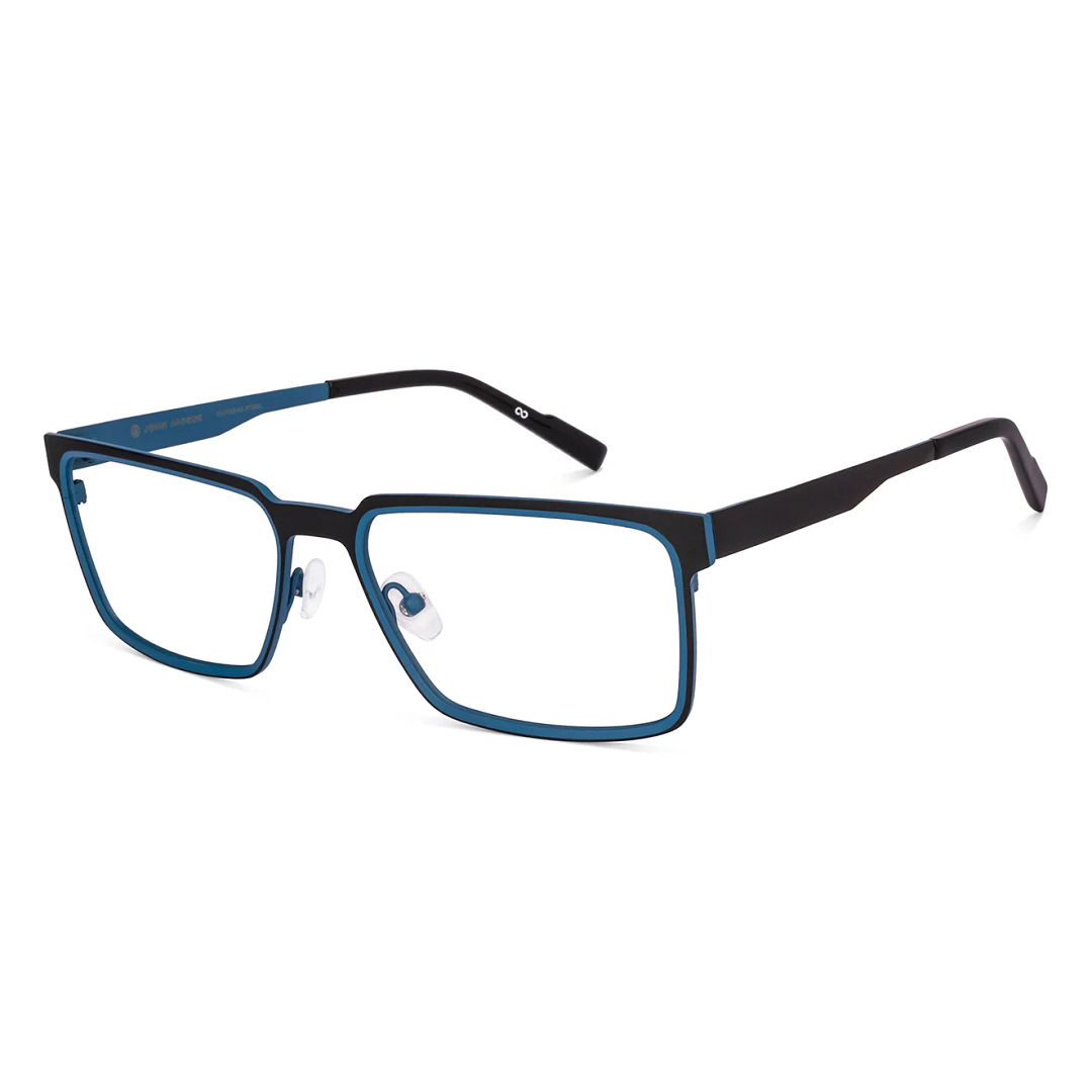 Buy Blue Black Full Rim Rectangle John Jacobs Supreme Steel JJ