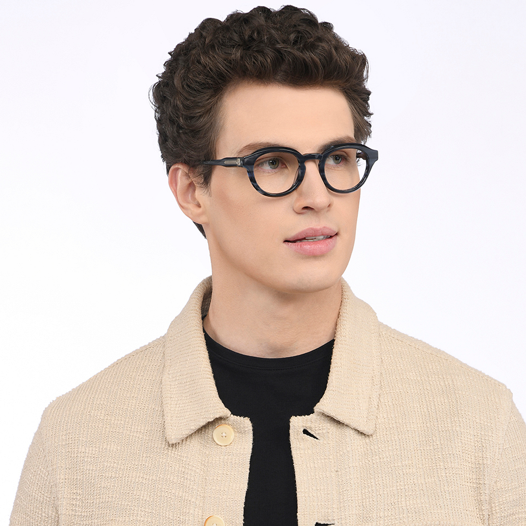 John Jacobs Online Black Full Rim Round left side