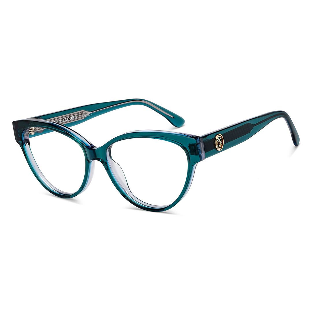 John Jacobs Green Full Rim Cat Eye right side