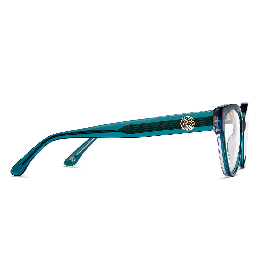 John Jacobs Green Full Rim Cat Eye right side