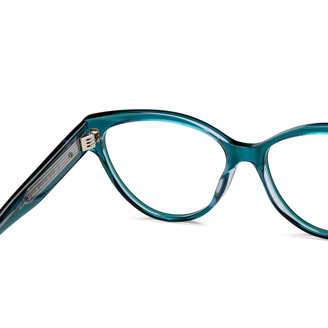 John Jacobs Green Full Rim Cat Eye right side