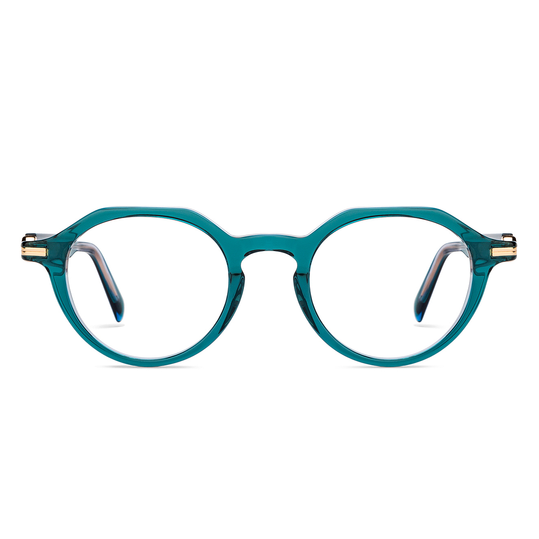 John Jacobs Green Full Rim Round left side