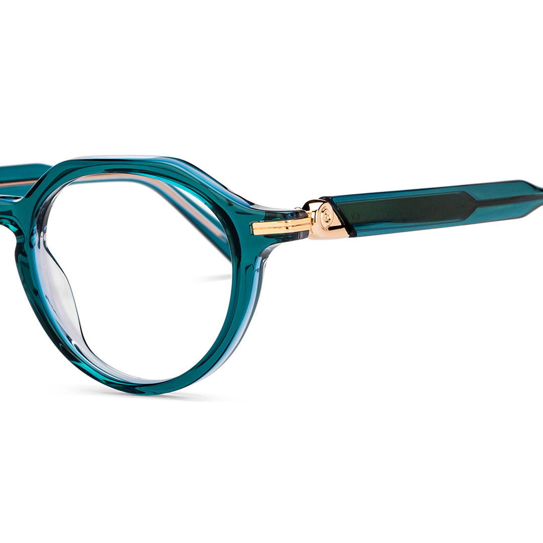 John Jacobs Green Full Rim Round left side