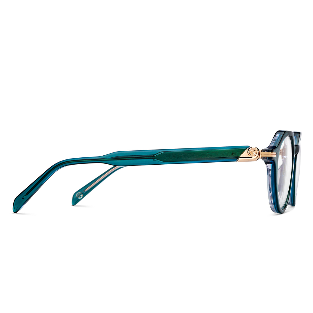 John Jacobs Green Full Rim Round right side