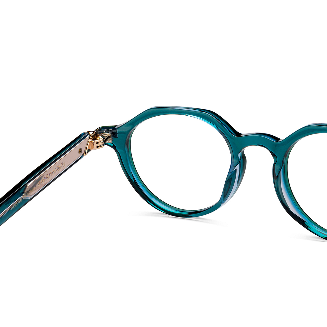 John Jacobs Green Full Rim Round left side