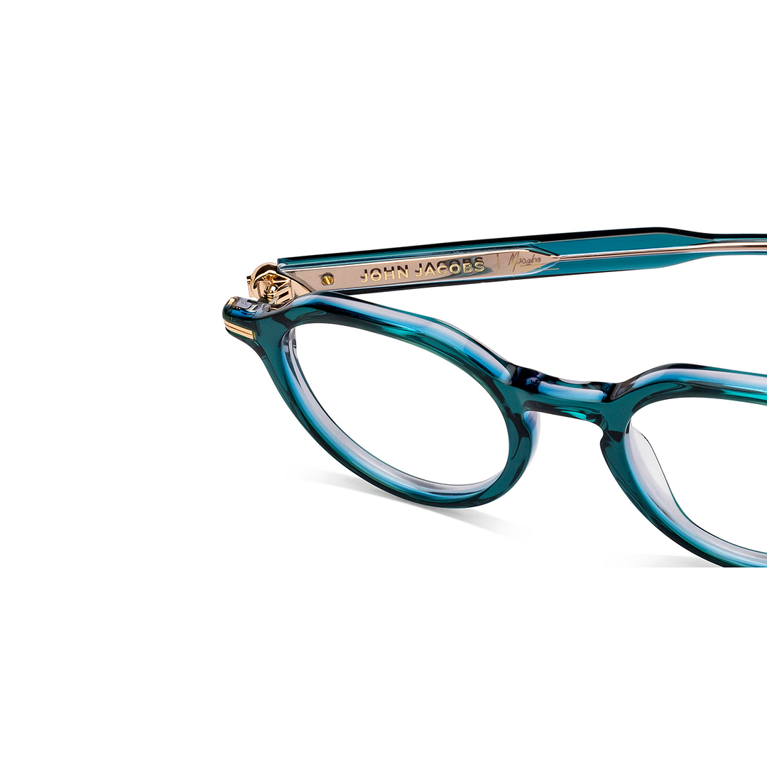 John Jacobs Green Full Rim Round right side