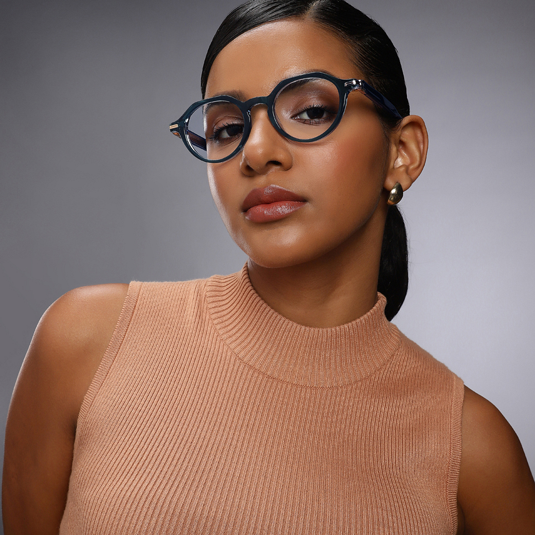 John Jacobs Green Full Rim Round left side