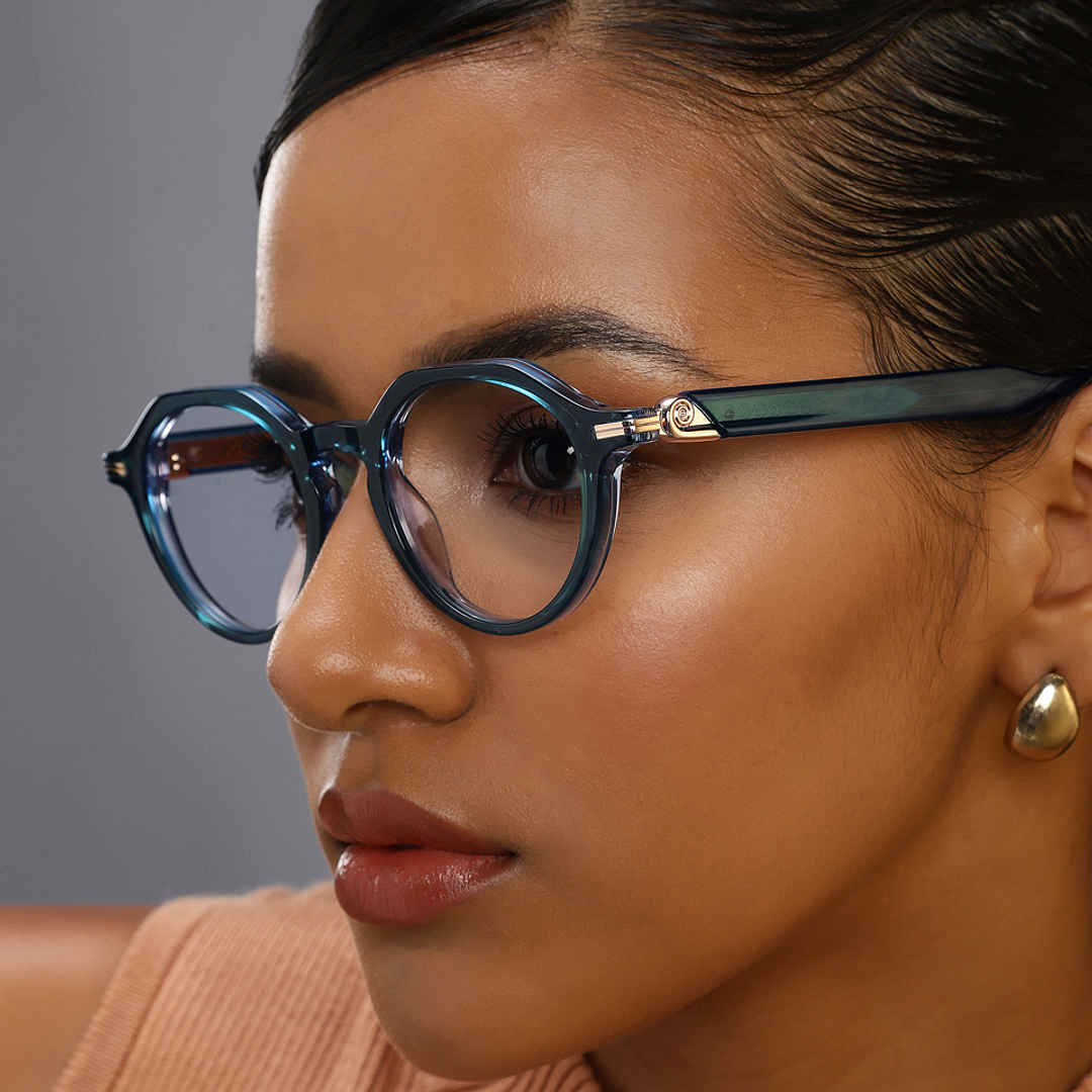 John Jacobs Green Full Rim Round right side