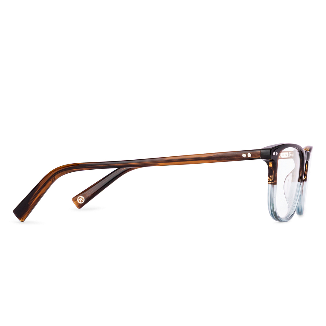 John Jacobs Sky Blue Full Rim Rectangle left side