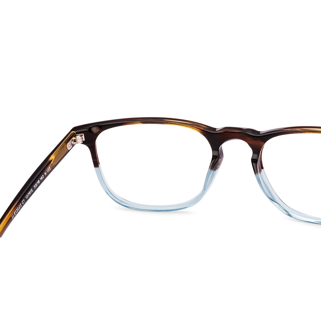 John Jacobs Sky Blue Full Rim Rectangle right side