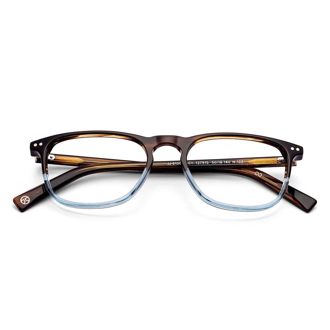 John Jacobs Sky Blue Full Rim Rectangle left side