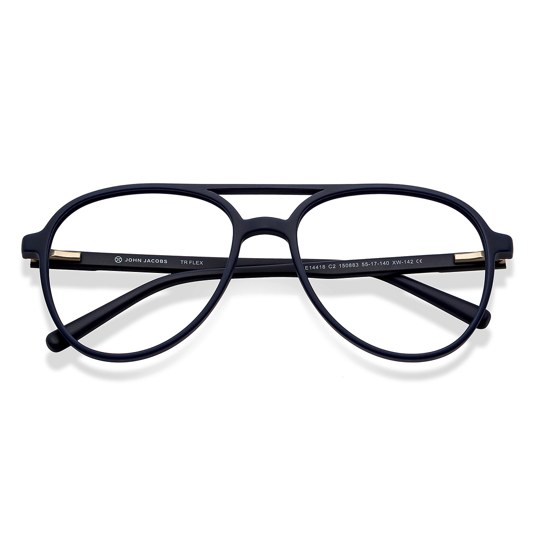 John Jacobs Online Sky Blue Full Rim Aviator left side