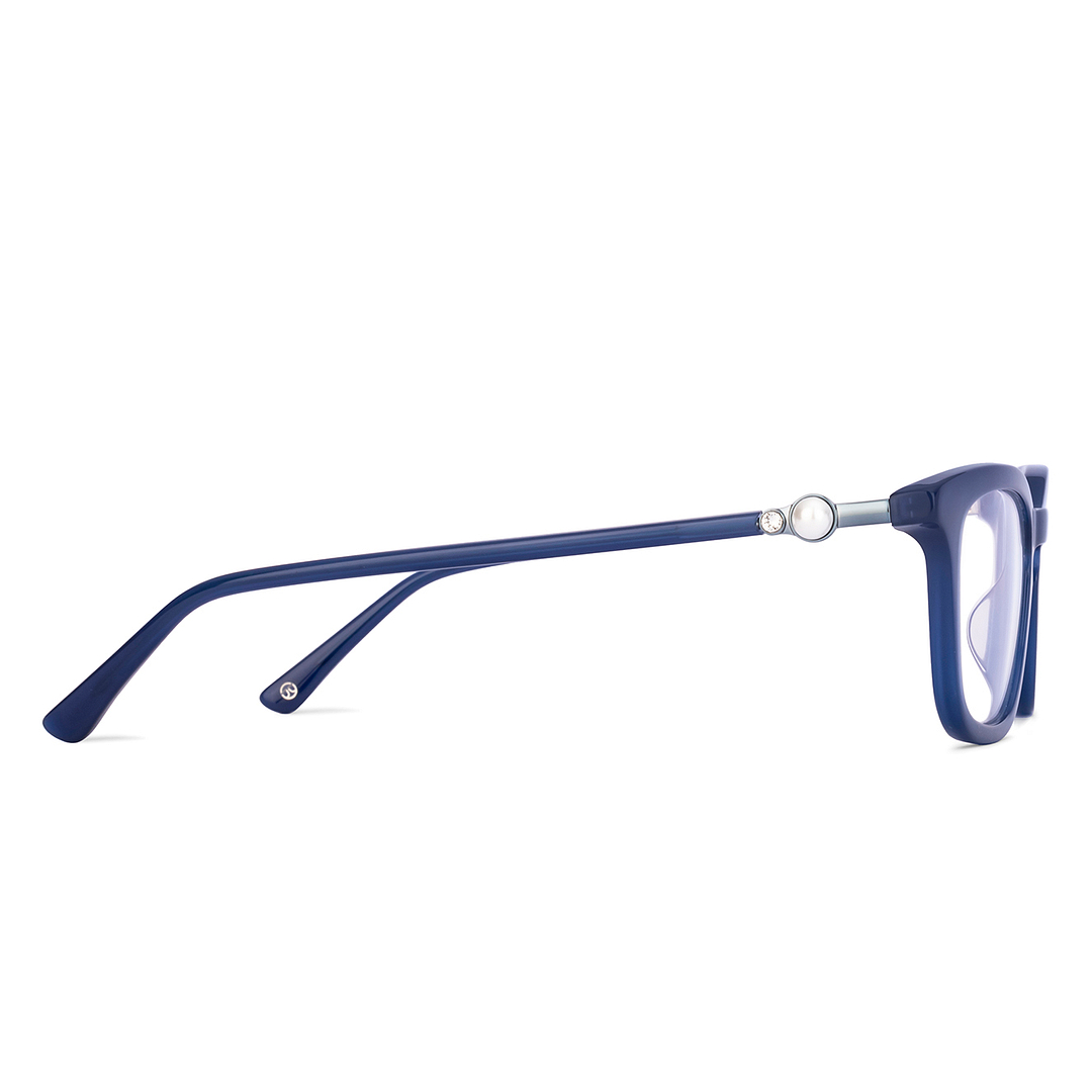 John Jacobs Sky Blue Full Rim Rectangle left side