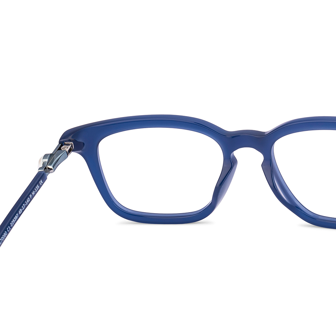 John Jacobs Sky Blue Full Rim Rectangle right side