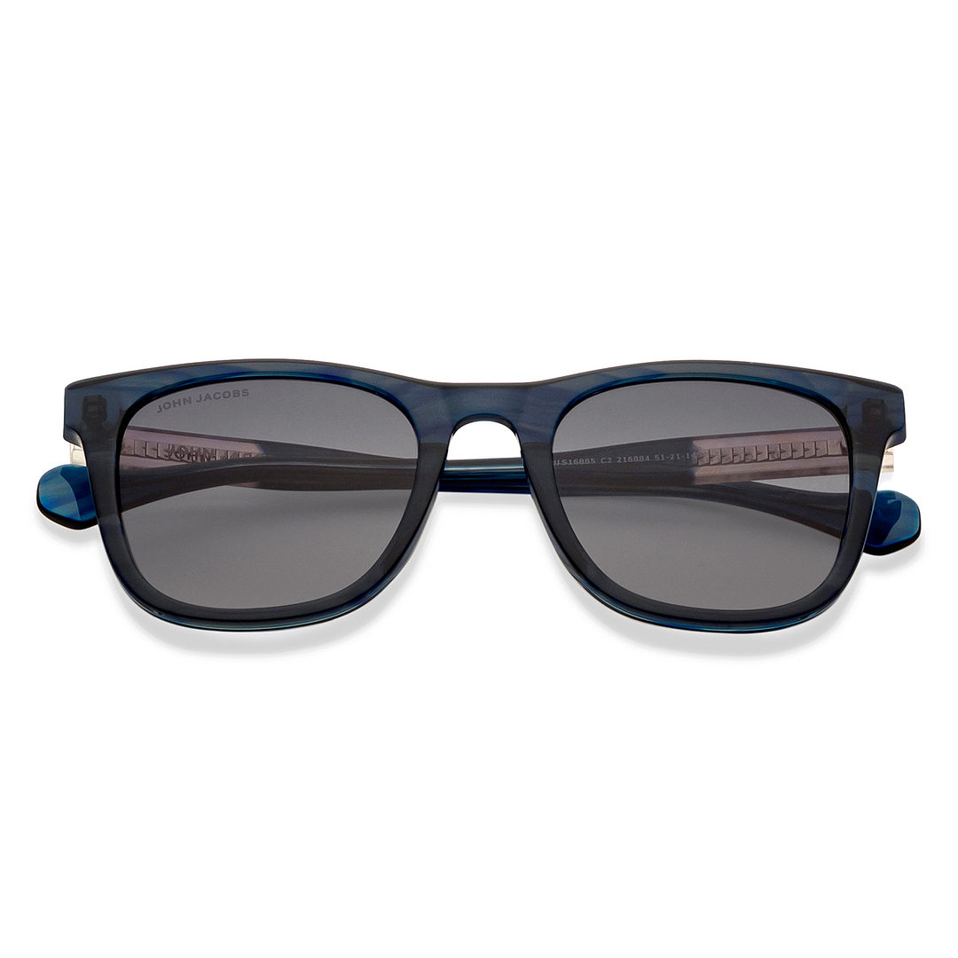 John Jacobs Sky Blue Full Rim Square left side