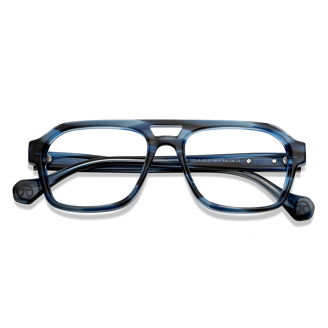 John Jacobs Online Sky Blue Full Rim Square left side