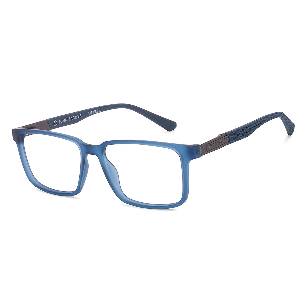 Buy Blue Gunmetal Blue Full Rim Rectangle John Jacobs TR Flex JJ