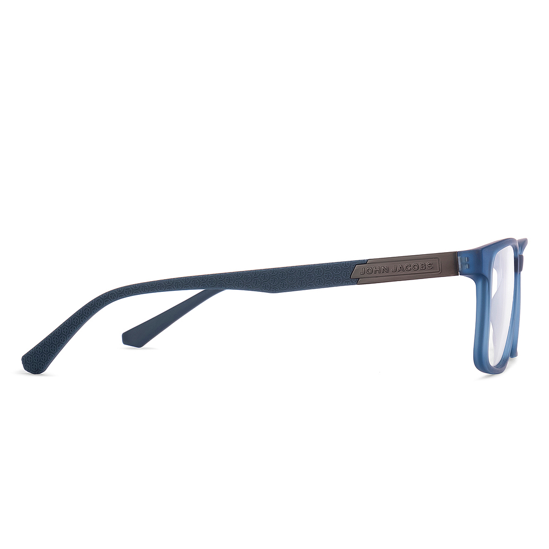 Buy Blue Gunmetal Blue Full Rim Rectangle John Jacobs TR Flex JJ