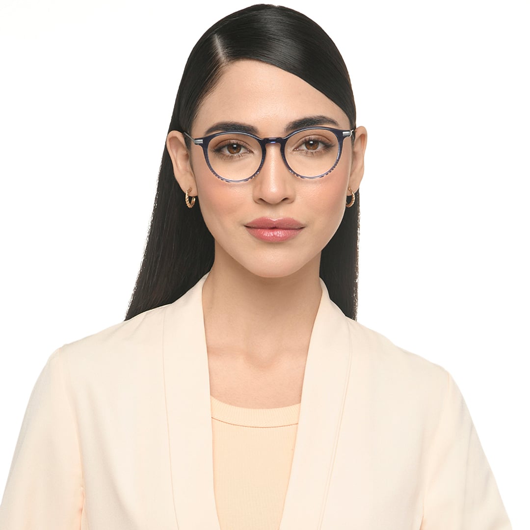 John Jacobs Sky Blue Full Rim Round right side