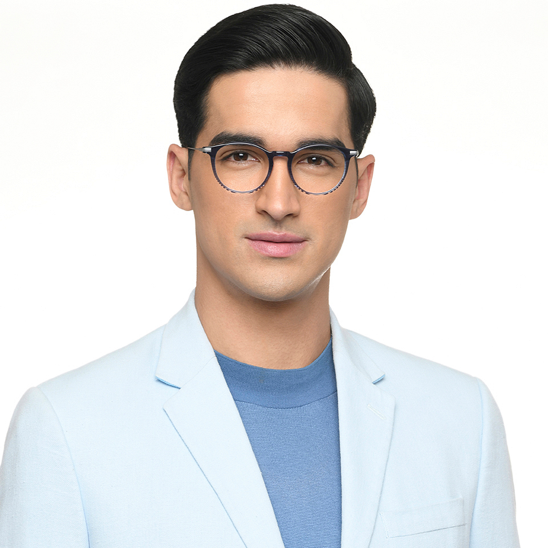 John Jacobs Sky Blue Full Rim Round right side