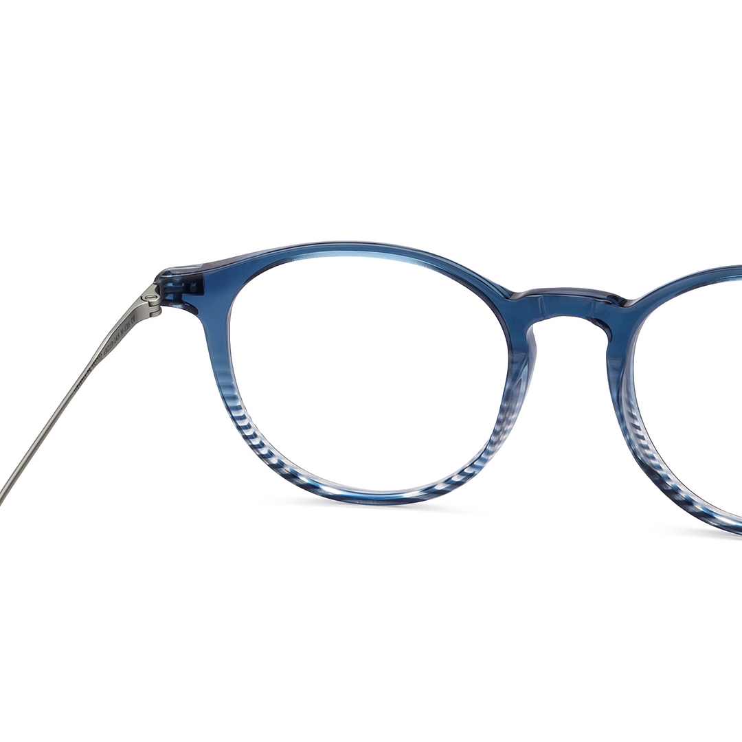 John Jacobs Sky Blue Full Rim Round right side