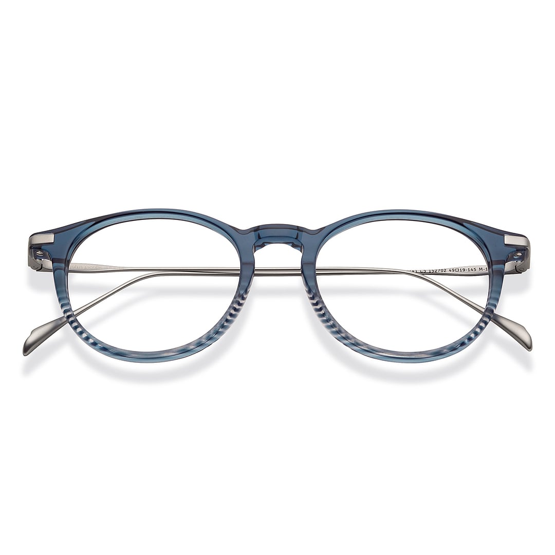 John Jacobs Sky Blue Full Rim Round left side