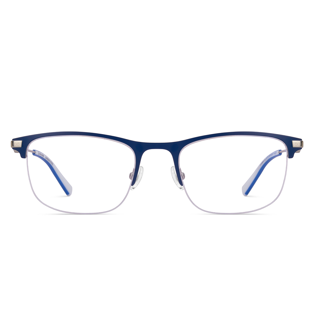 John Jacobs Sky Blue Half Rim Rectangle right side