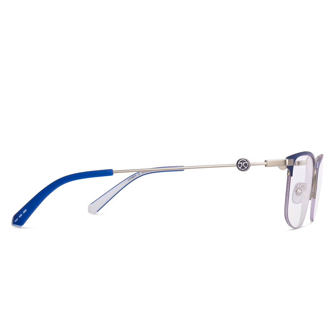 John Jacobs Sky Blue Half Rim Rectangle left side