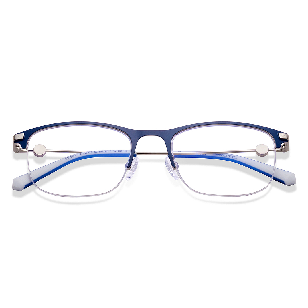 John Jacobs Sky Blue Half Rim Rectangle left side