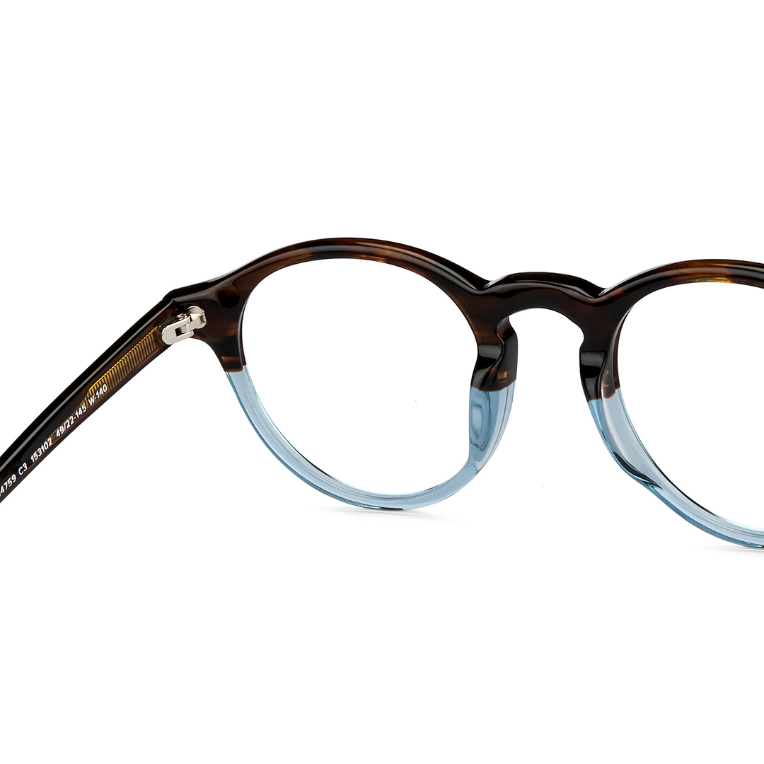 John Jacobs Online Sky Blue Full Rim Round right side