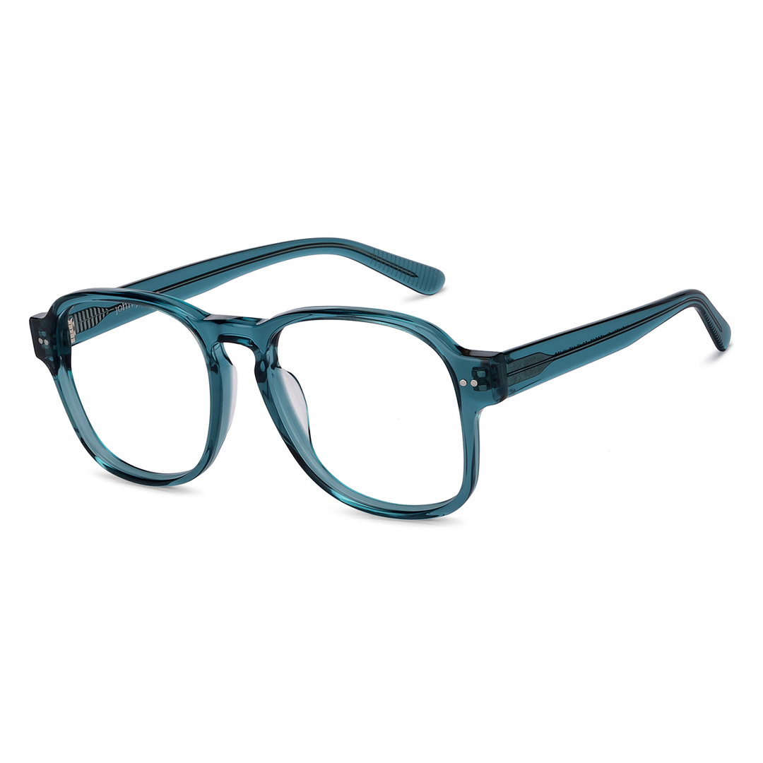 John Jacobs Online Blue Transparent Full Rim Square right side