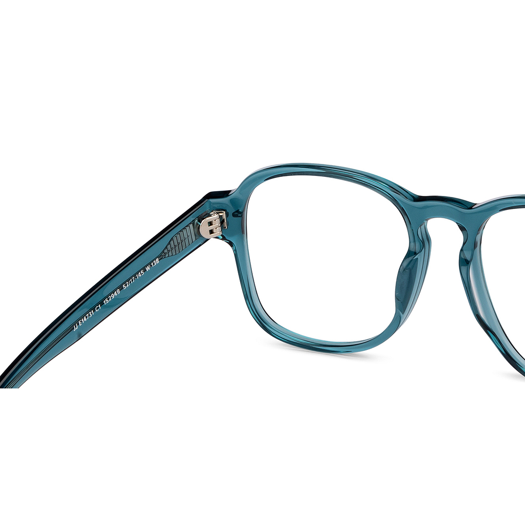 John Jacobs Online Blue Transparent Full Rim Square right side