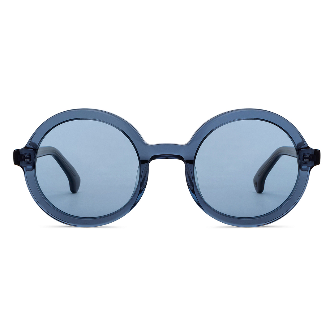 John Jacobs Online Blue Transparent Full Rim Round left side