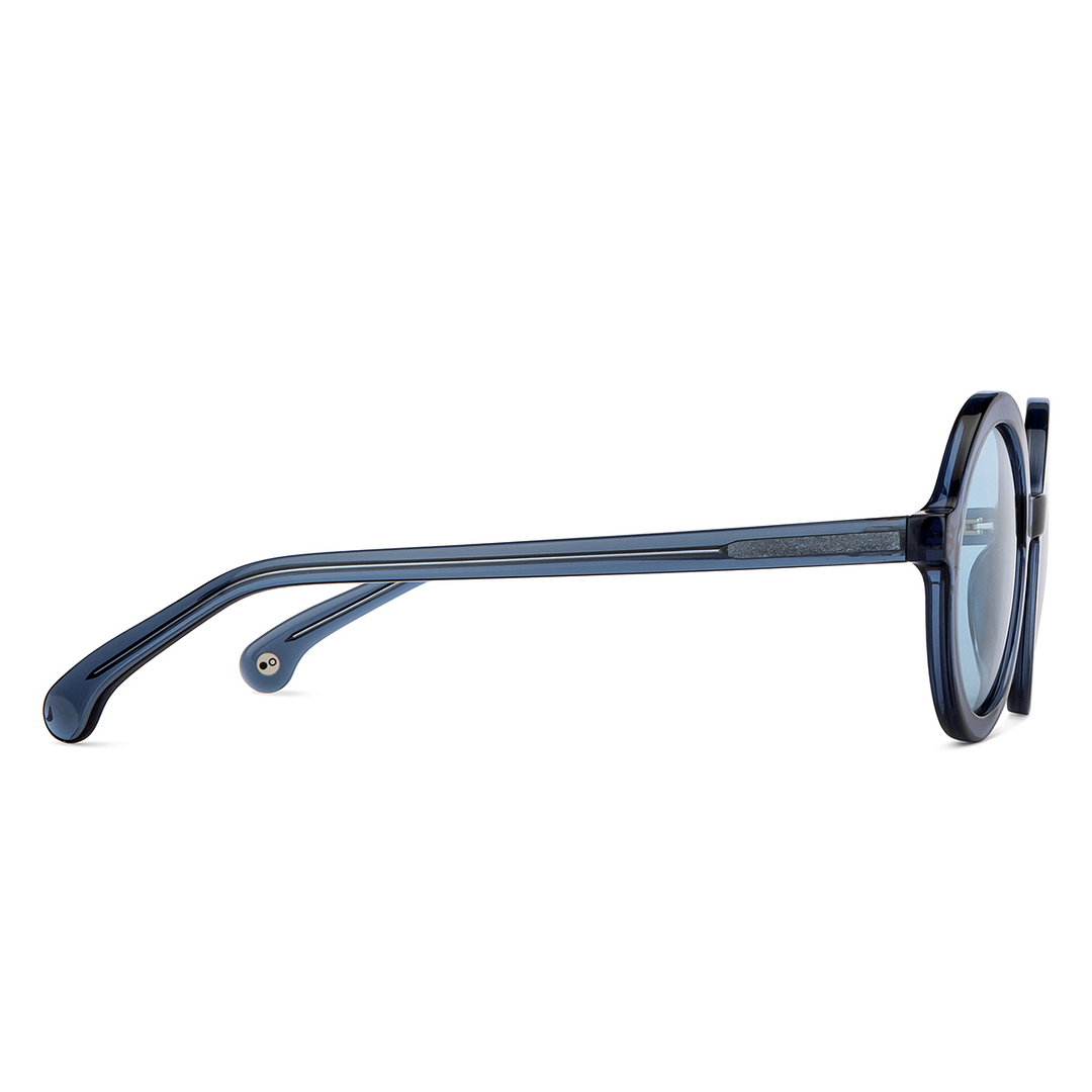 John Jacobs Online Blue Transparent Full Rim Round left side