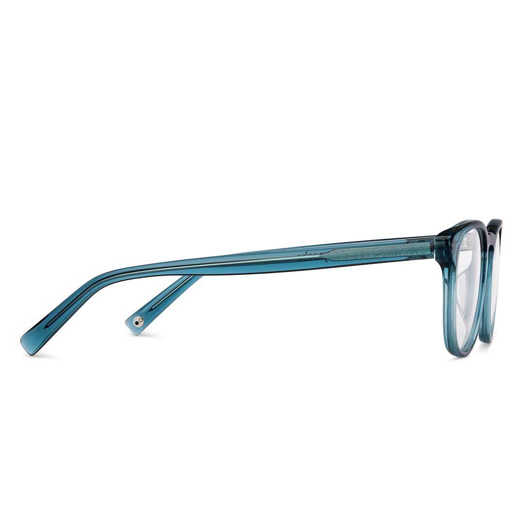 John Jacobs Online Blue Transparent Full Rim Square left side