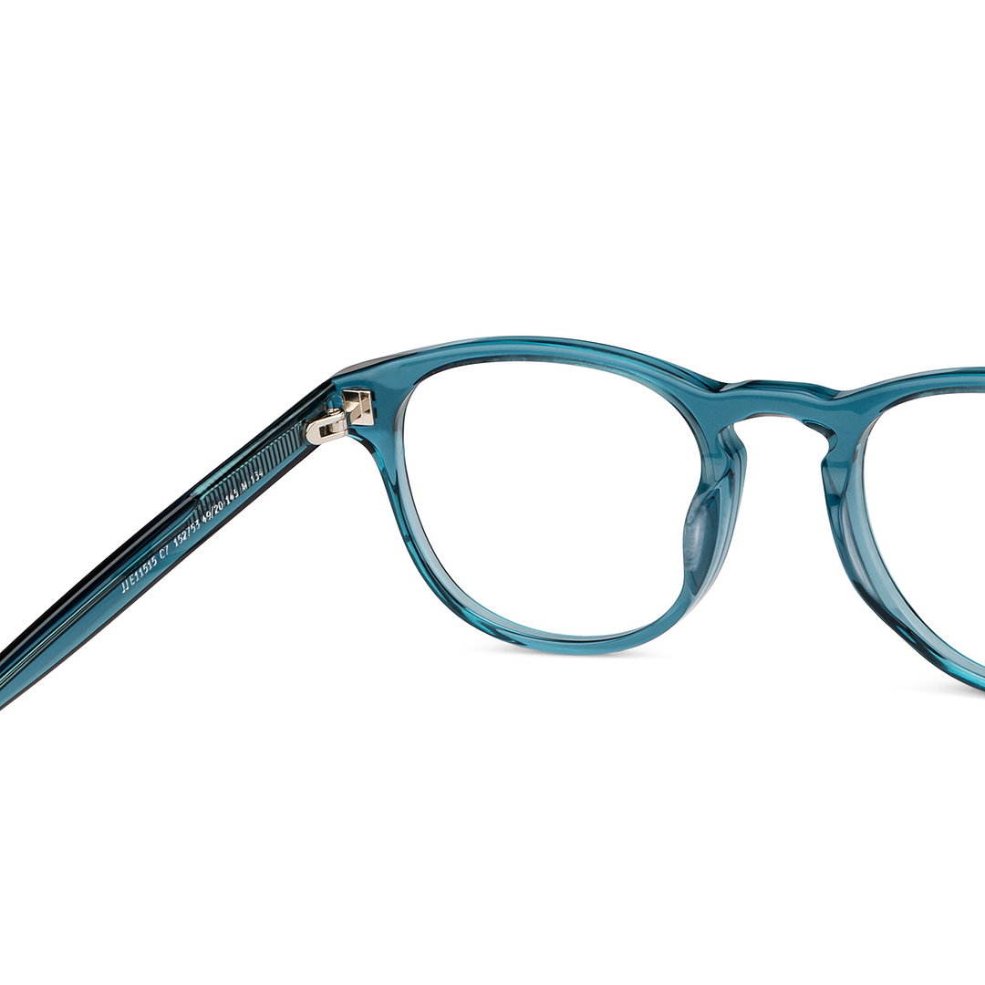 John Jacobs Online Blue Transparent Full Rim Square right side