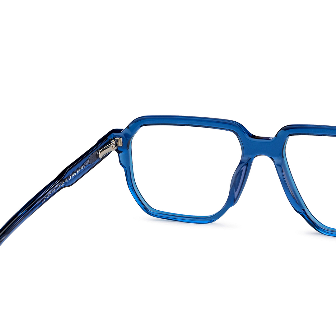 John Jacobs Blue Transparent Full Rim Square right side