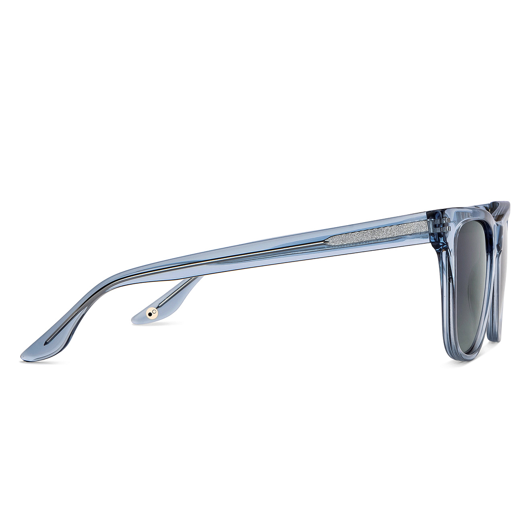 John Jacobs Online Blue Transparent Full Rim Square left side