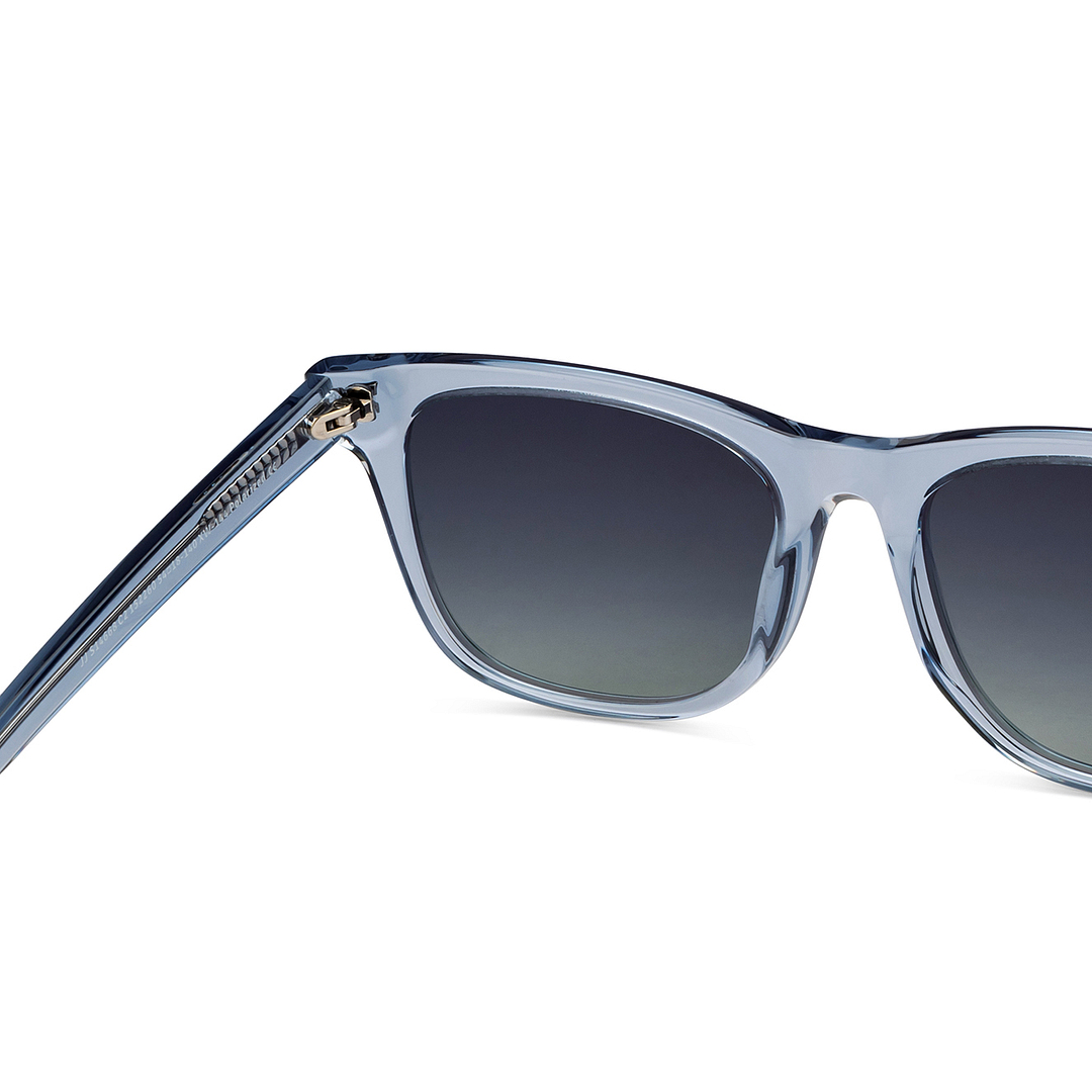 John Jacobs Online Blue Transparent Full Rim Square right side