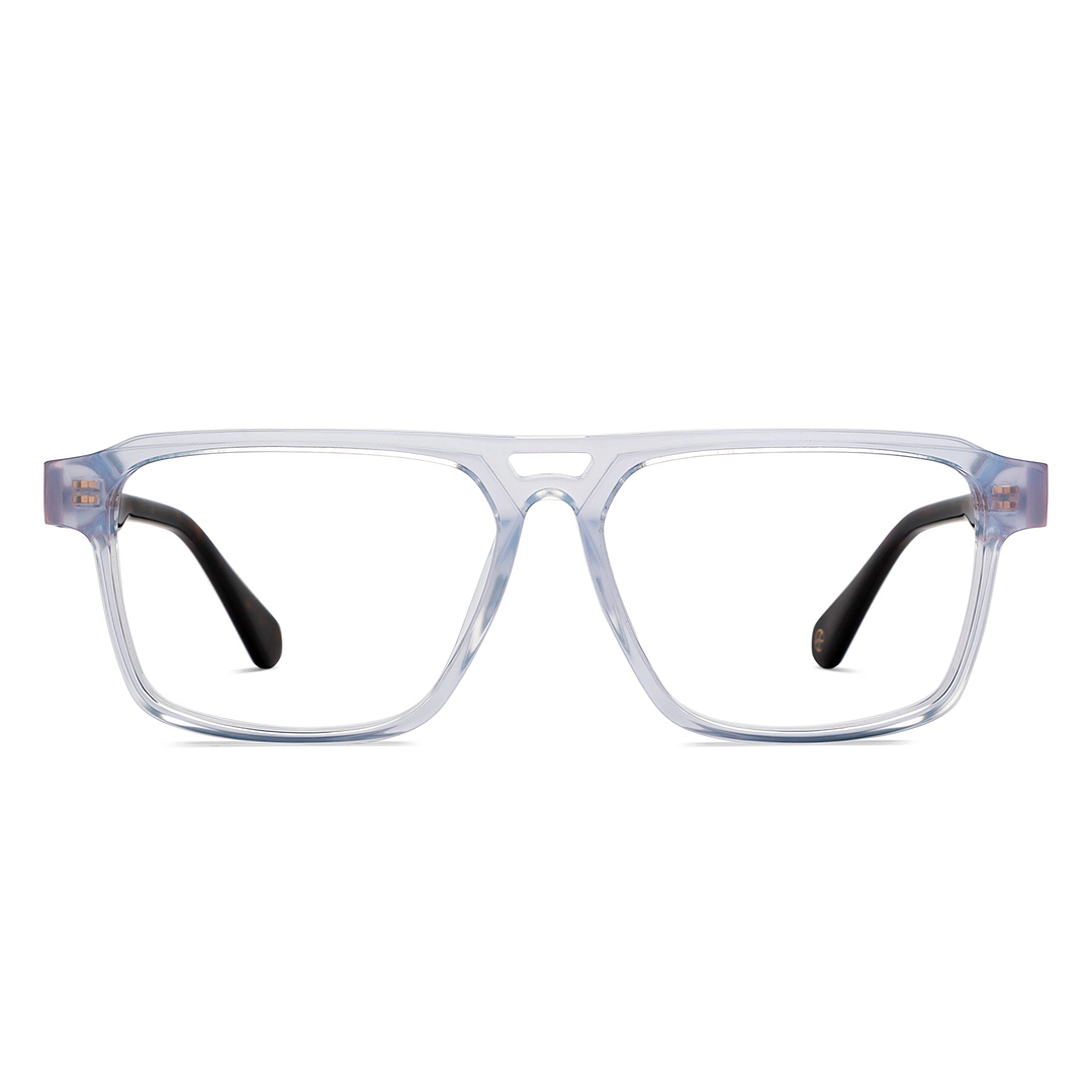 John Jacobs Blue Transparent Full Rim Square right side