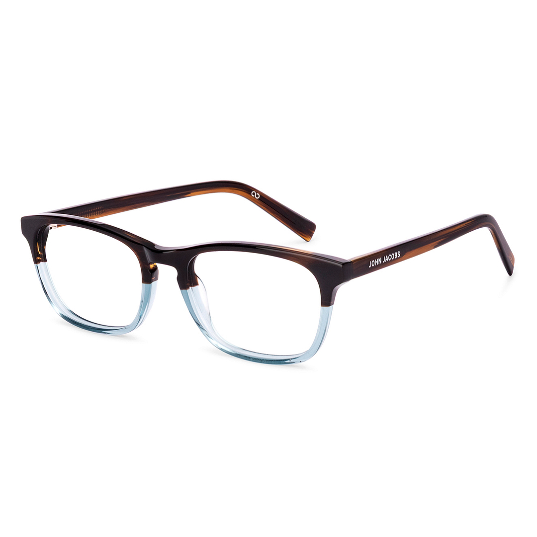 John Jacobs Light Brown Full Rim Rectangle left side