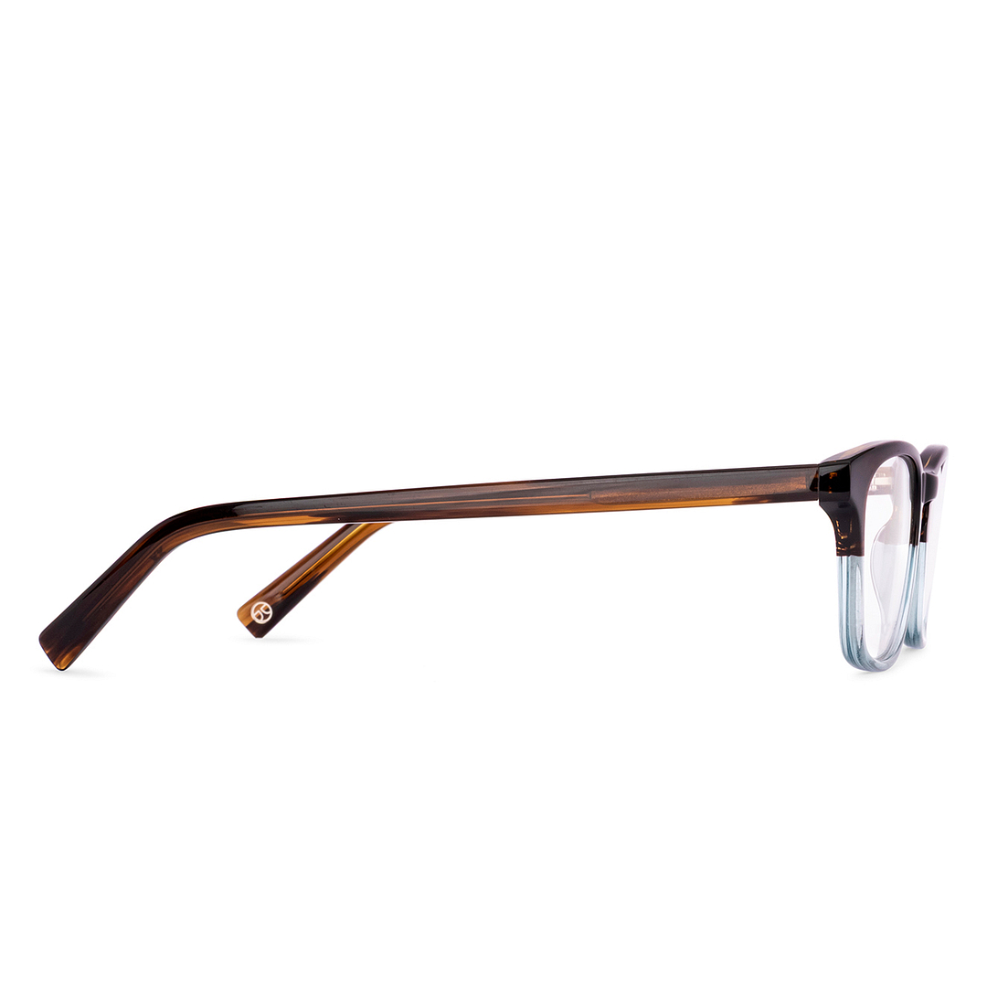 John Jacobs Light Brown Full Rim Rectangle left side